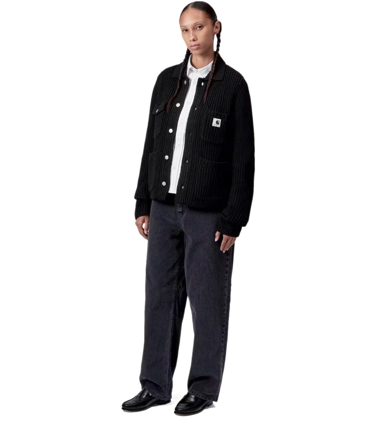 CARHARTT WIP W' MICHIGAN SCHWARZER CARDIGAN