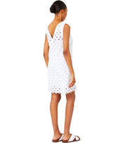 ROBE PESI MACRAME BLANCHE MAX MARA BEACHWEAR