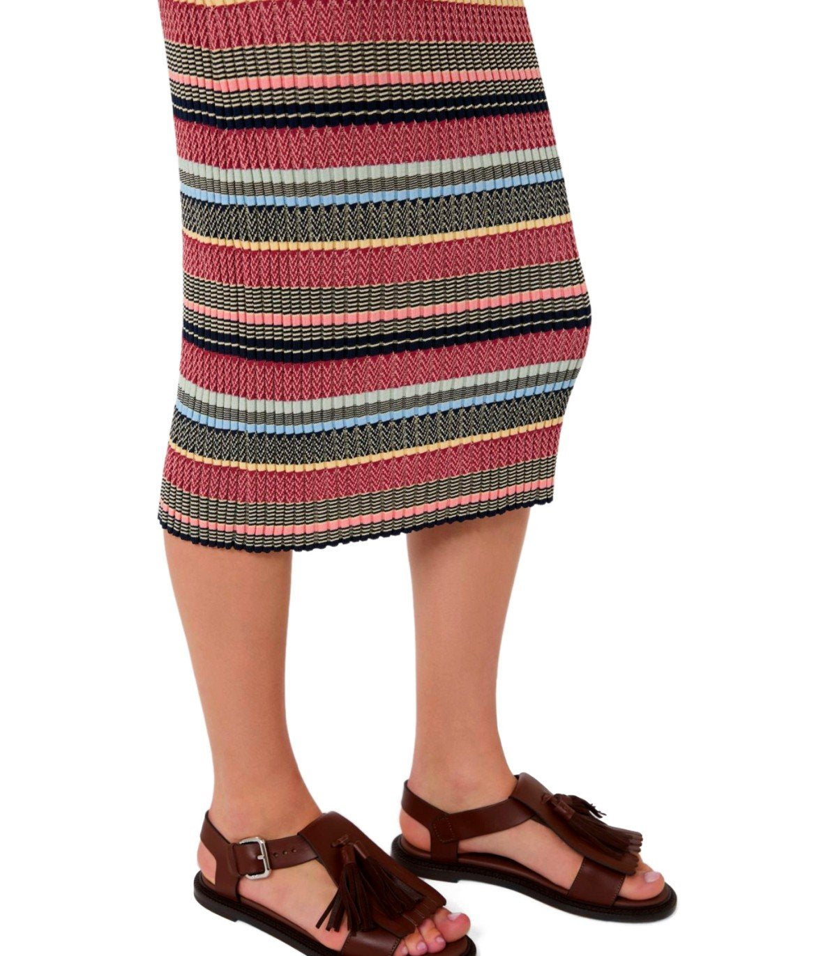 MAX MARA WEEKEND SNOB MEERKLEURIGE MIDI JURK