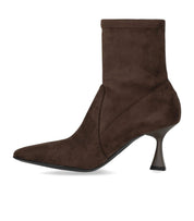 SERGIO LEVANTESI JANET DARK BROWN HEELED ANKLE BOOT