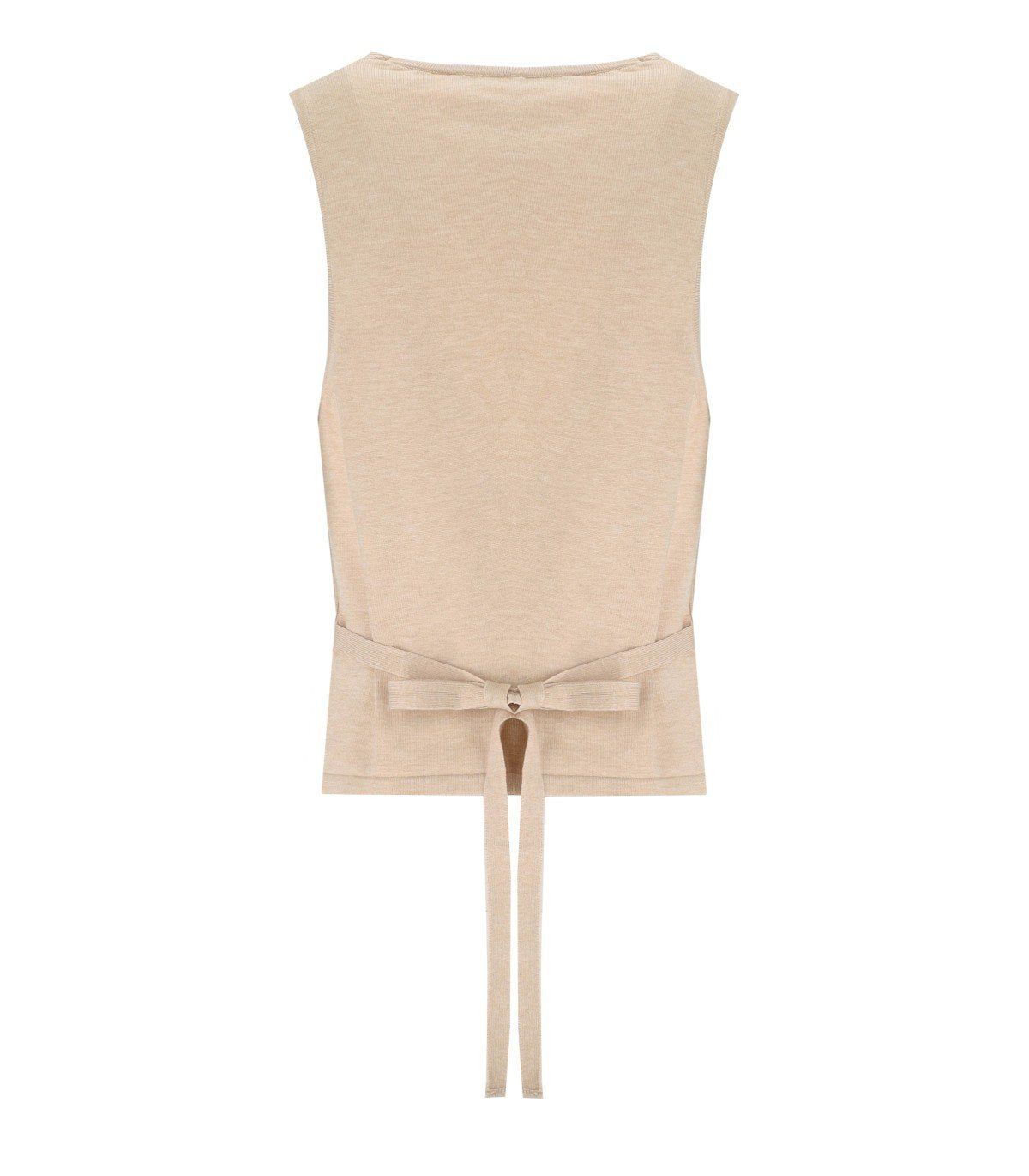 GILET CON FIOCCO ECRU FEDERICA TOSI