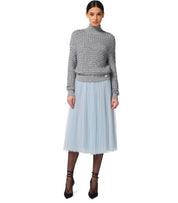 ELISABETTA FRANCHI STARLIGHT MIDI BELTED SKIRT