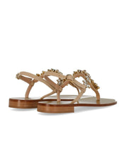 PAOLO FERRARA PERZIKROZE THONG SANDAAL