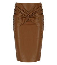 ELISABETTA FRANCHI BROWN SKIRT - 40