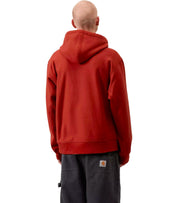CARHARTT WIP AMERICAN SCRIPT OXIDE RED HOODIE