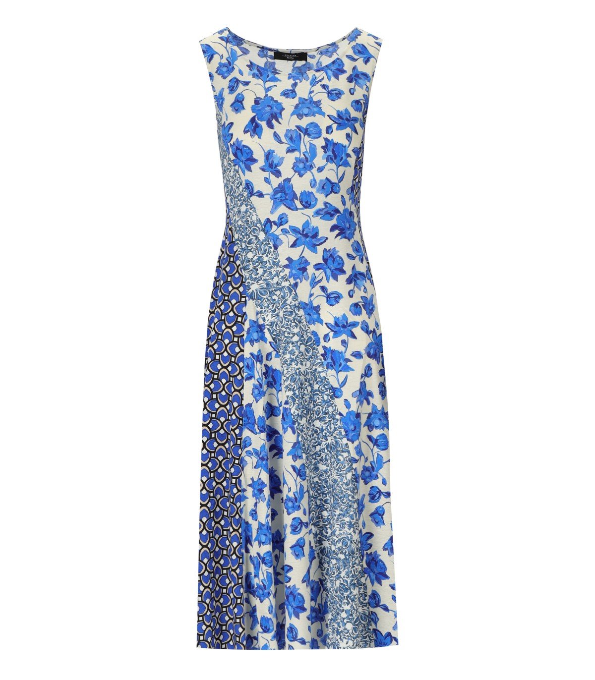 MAX MARA WEEKEND CUBANO BLAUES MIDI KLEID MIT BLUMEN