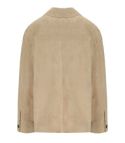 GIACCA PELLE GHIERA BEIGE MAX MARA WEEKEND 