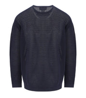 EMPORIO ARMANI MARINEBLAU RUNDHALSPULLOVER