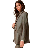 TWINSET BEIGE SINGLE-BREASTED BLAZER