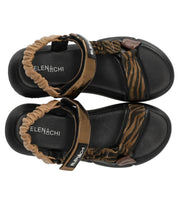 ELENA IACHI BROWN ZEBRA SANDAL