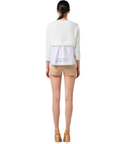 ELISABETTA FRANCHI IVORY SWEATSHIRT