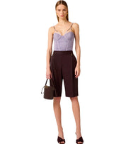 ELISABETTA FRANCHI BROWN BERMUDA SHORTS