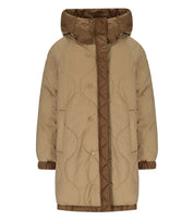 MAX MARA WEEKEND ANFORA BROWN HOODED DOWN JACKET