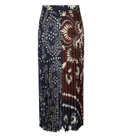 MAX MARA WEEKEND MILORD BLUE AND BROWN MIDI SKIRT