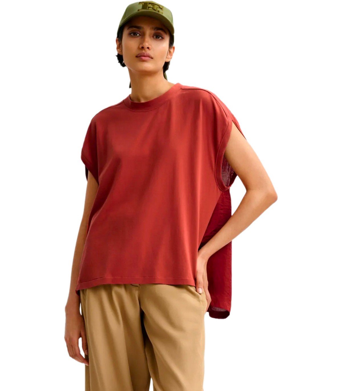 ESSENTIEL ANTWERP JABANA BURNT ORANGE T-SHIRT