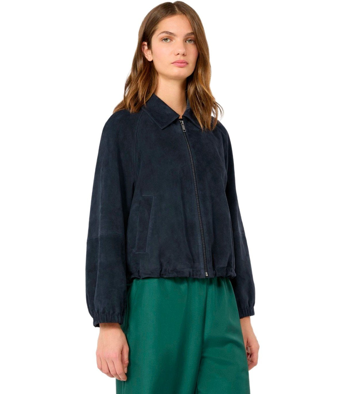 GIACCA ZUPPA IN SUEDE BLU MAX MARA WEEKEND