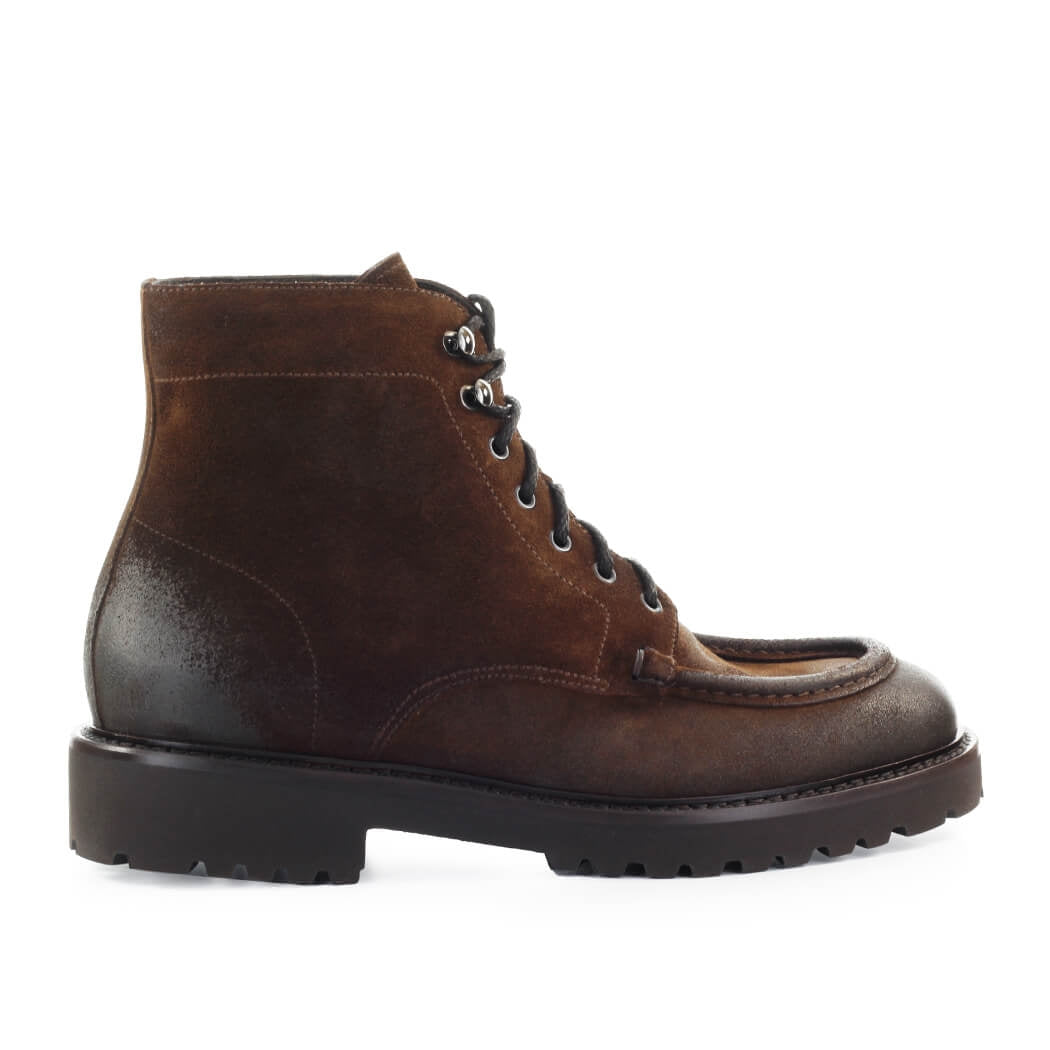 BOTTES À LACETS DAIM MARRON FONCÉ DOUCAL'S