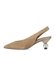 MAX MARA WEEKEND ORMA BEIGE SLINGBACK PUMPS