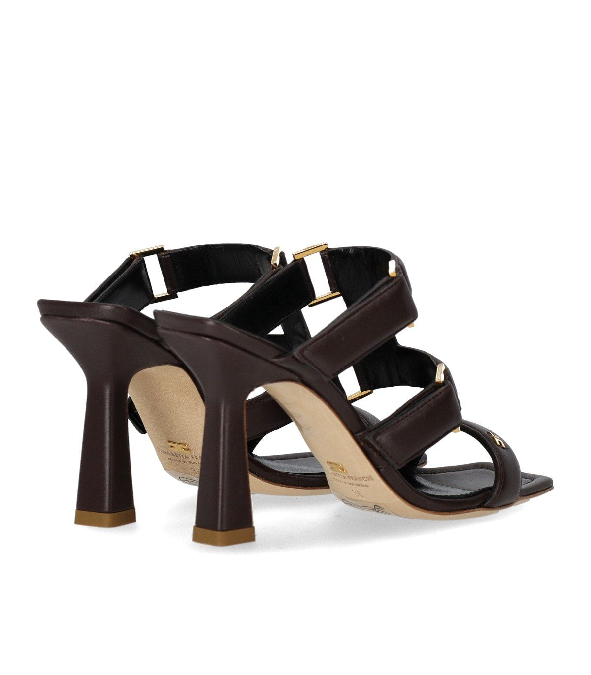 ELISABETTA FRANCHI BRAUNE MULE MIT ABSATZ