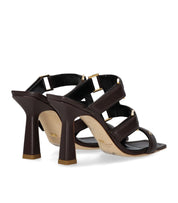 ELISABETTA FRANCHI BRAUNE MULE MIT ABSATZ