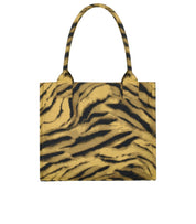 GANNI KHAKI ZEBRA PRINT SHOPPER
