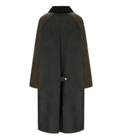 BARBOUR EVETTE WAX GREEN LONG JACKET