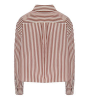 CAMICIA A RIGHE PANETTO BIANCA E MARRONE MAX MARA WEEKEND