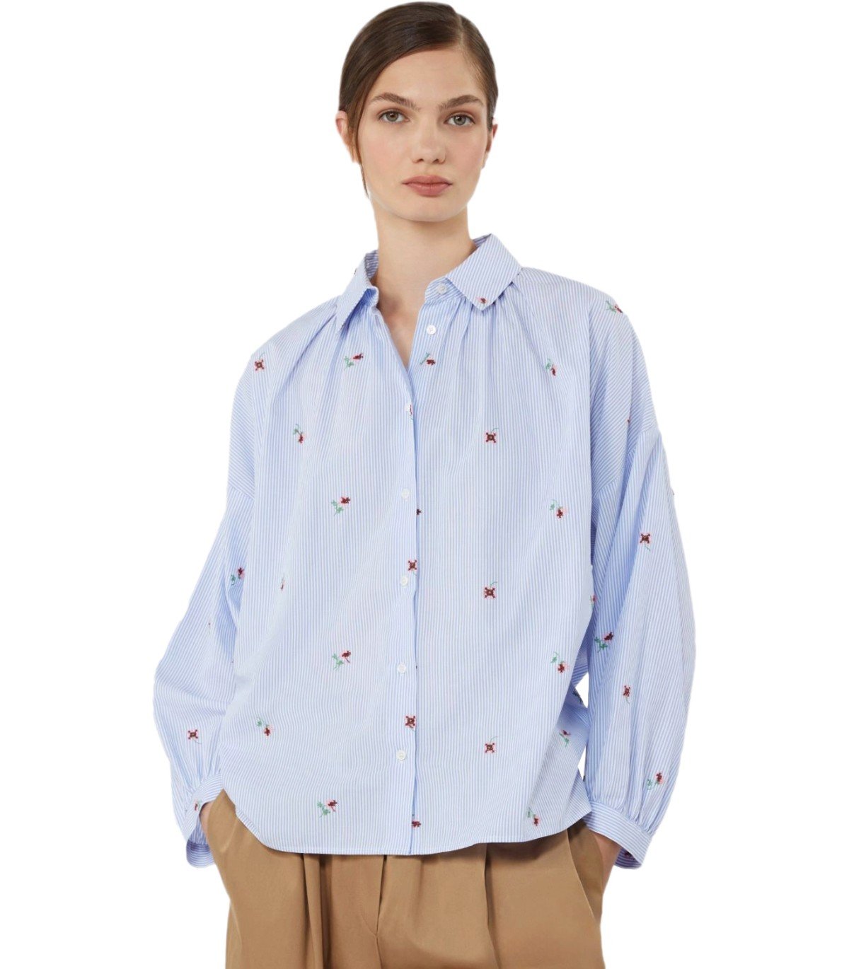 MAX MARA WEEKEND BUTTERFLY HELLBLAUES HEMD