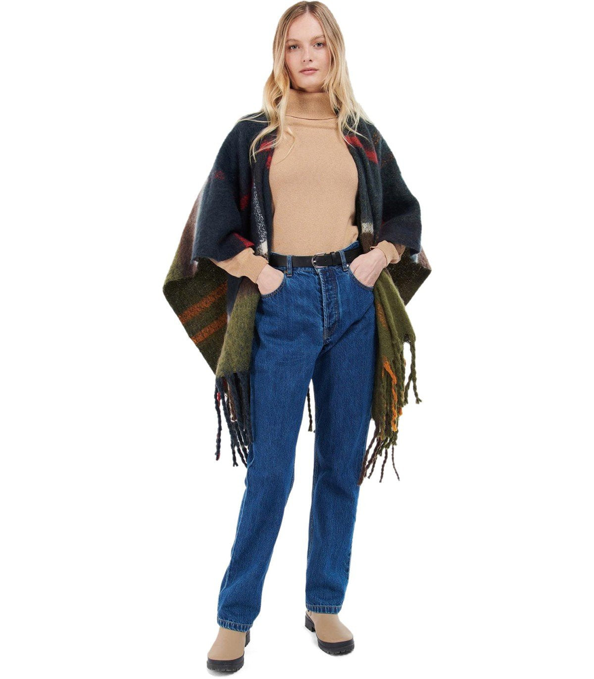 MANTELLA ISLA BOUCLE TARTAN VERDE BLU BARBOUR