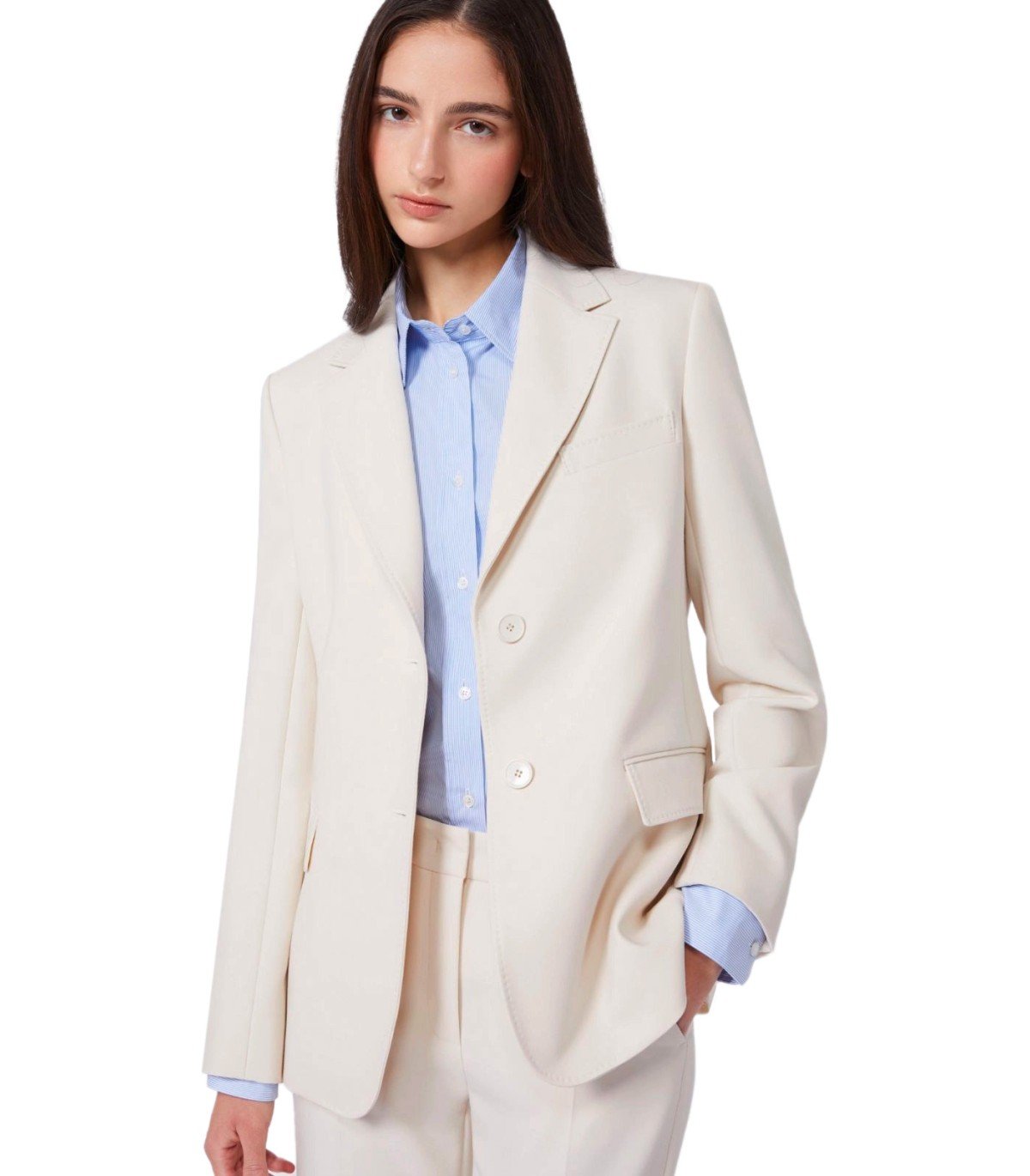 MAX MARA WEEKEND UVA ELFENBEIN EINREIHIGER BLAZER