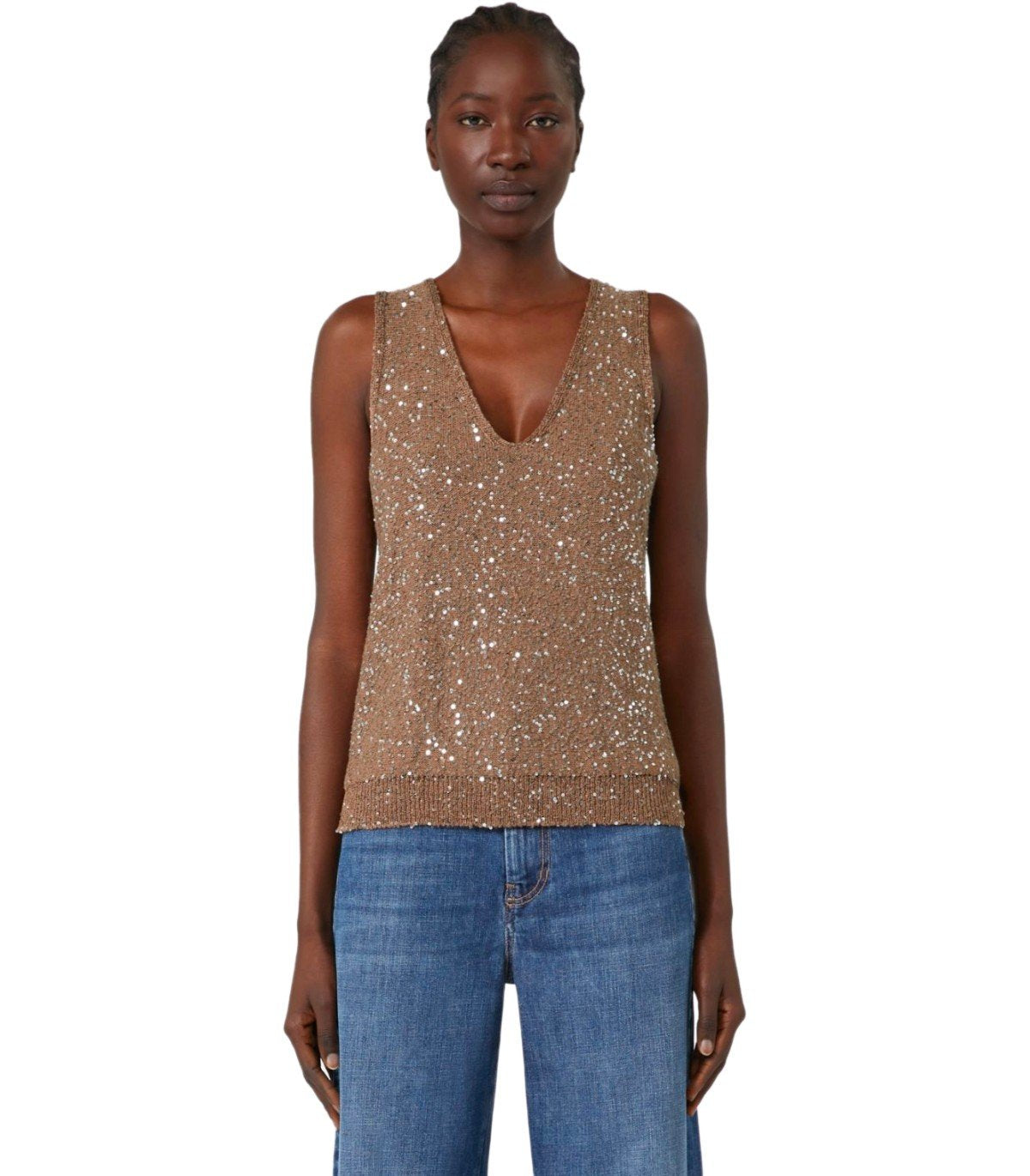 TOP ACAICI MARRON MAX MARA WEEKEND