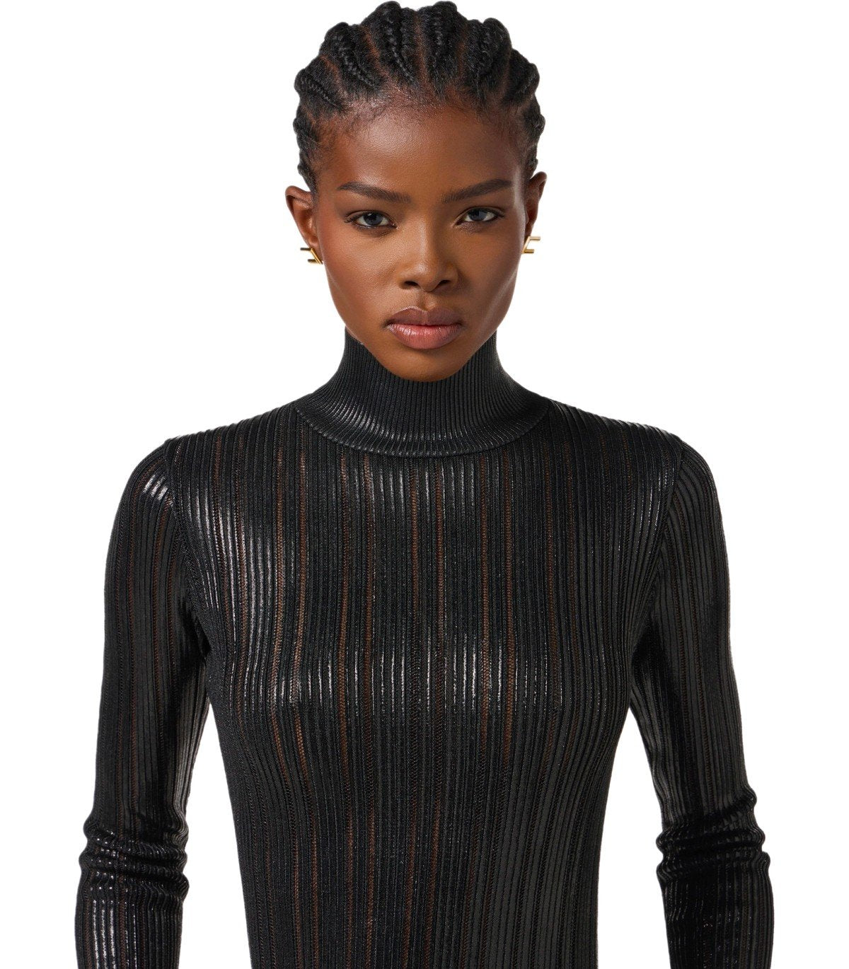 ELISABETTA FRANCHI BLACK TURTLENECK TOP