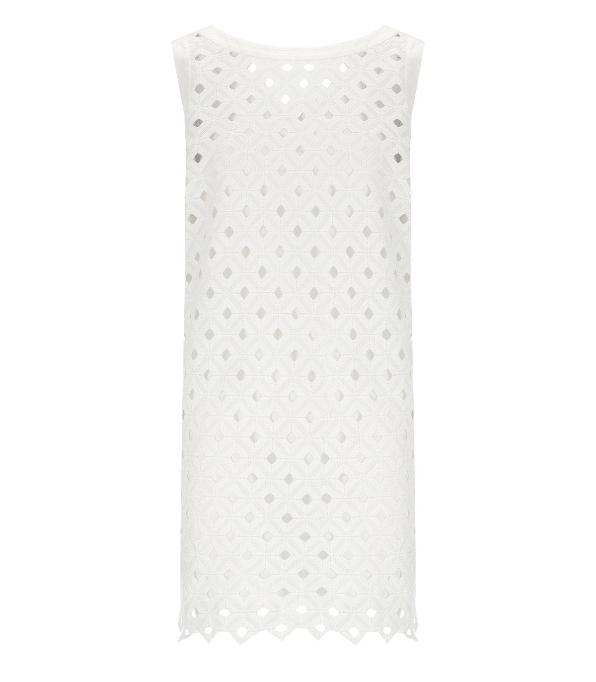 ROBE PESI MACRAME BLANCHE MAX MARA BEACHWEAR