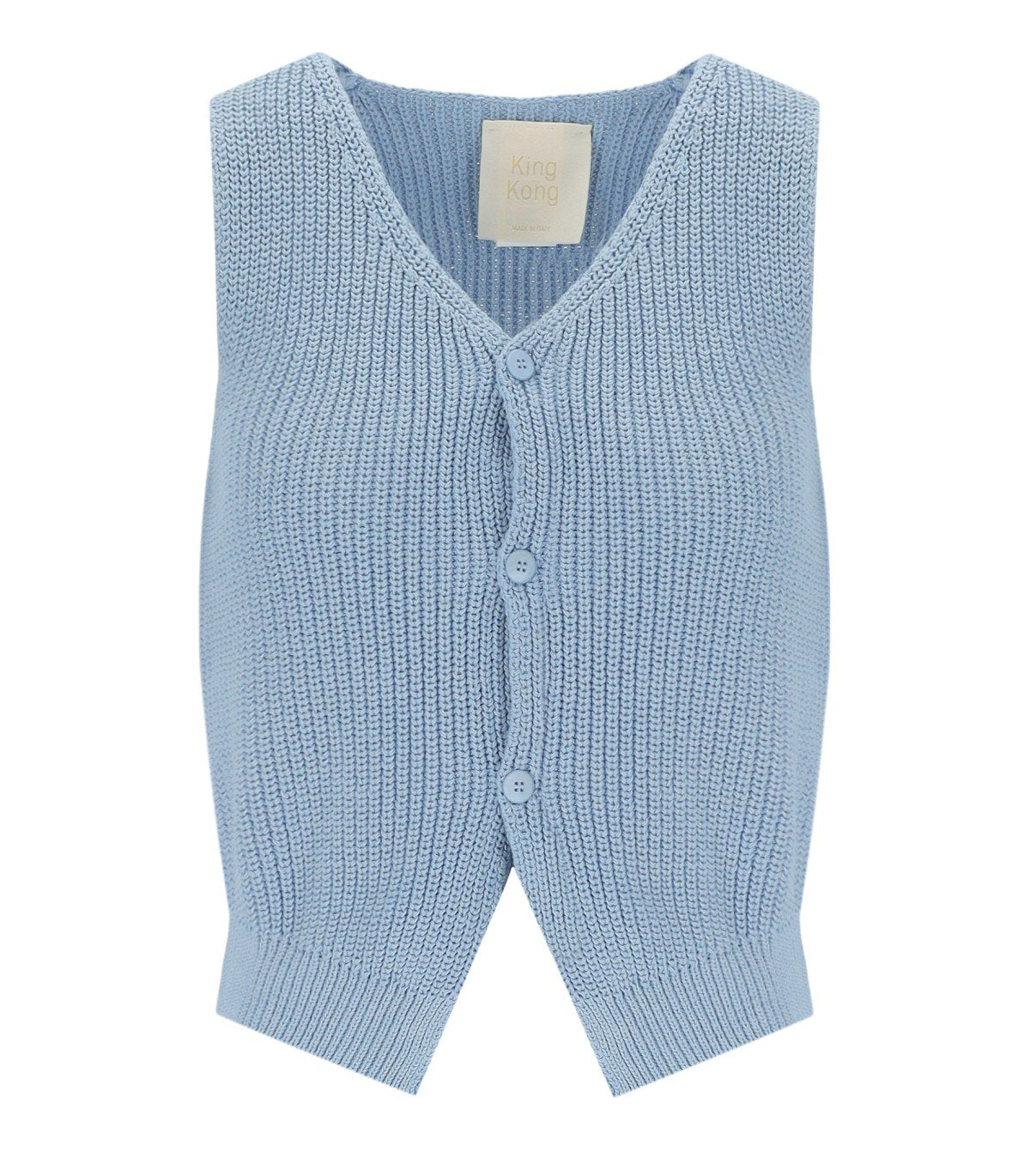 K.K. LIGHT BLUE KNITTED TOP