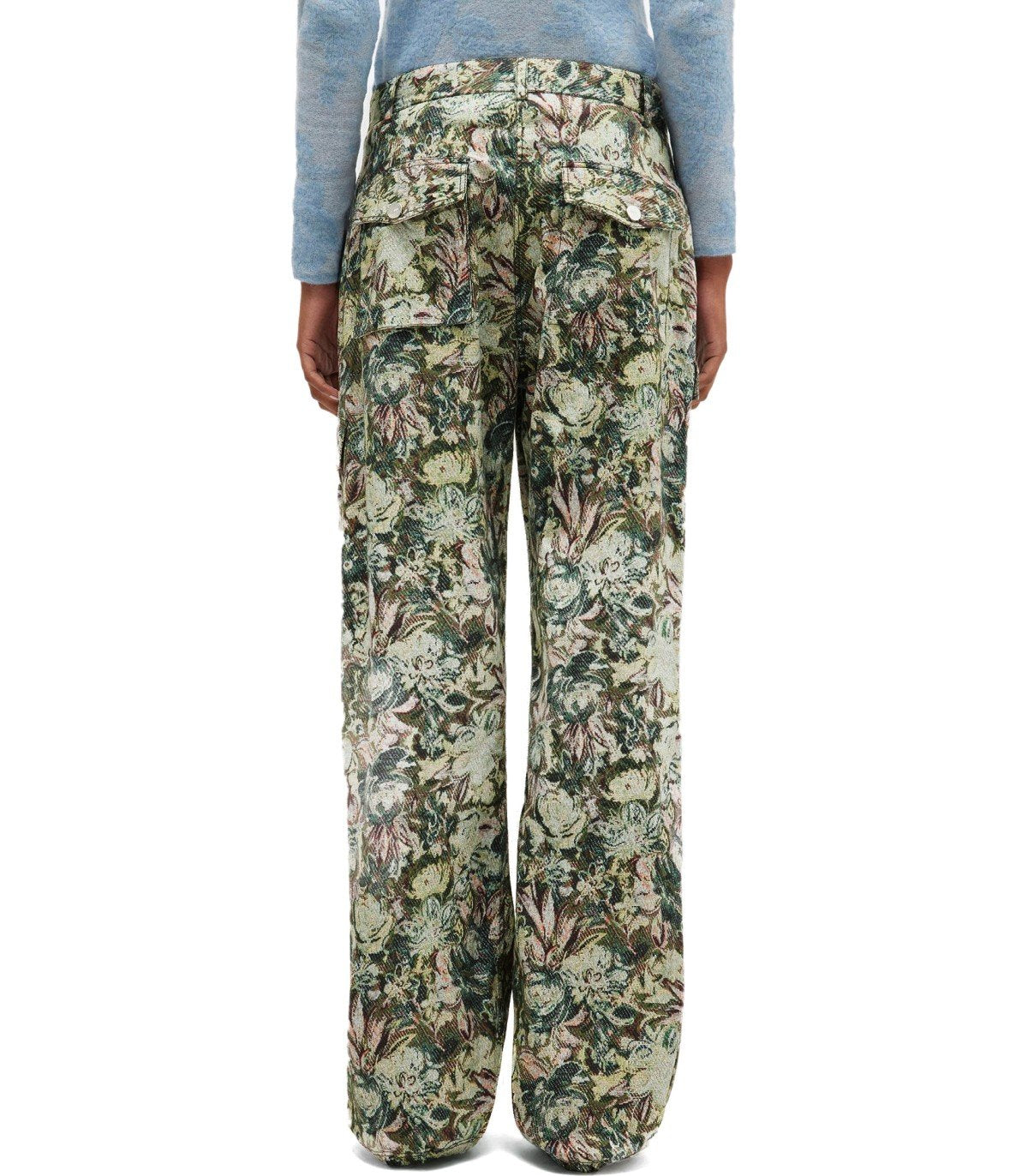 GANNI JADEITE TWILL PANTS