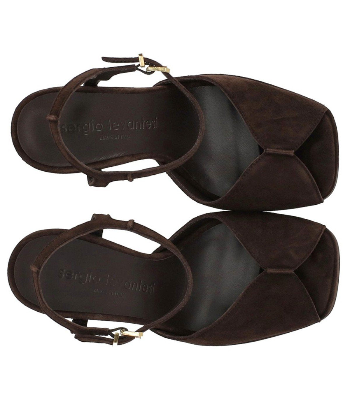 SERGIO LEVANTESI VERA BROWN HEELED SANDAL