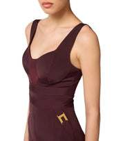 ELISABETTA FRANCHI MERLOT MIEDER ETUIKLEID