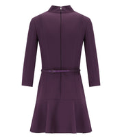 ELISABETTA FRANCHI VIOLETT KLEID MIT KNÖPFEN