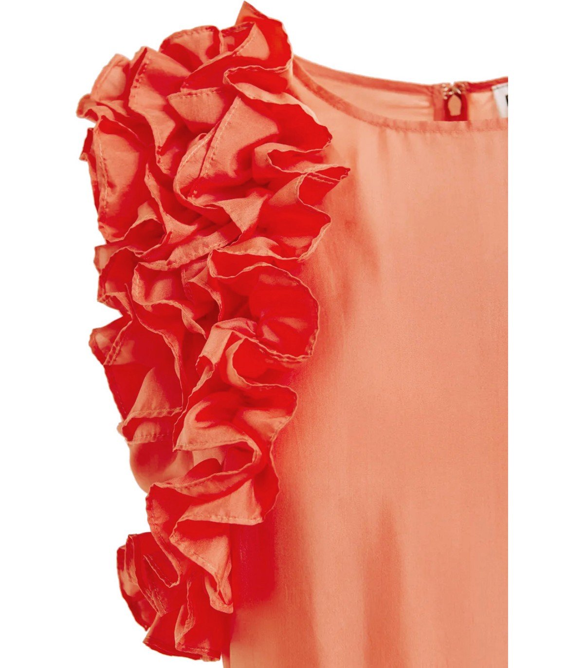 ESSENTIEL ANTWERP HEXICO CORAL MIDI DRESS