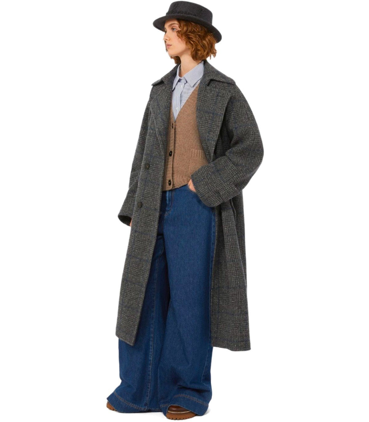 MAX MARA WEEKEND SESTRI GREY BELTED COAT