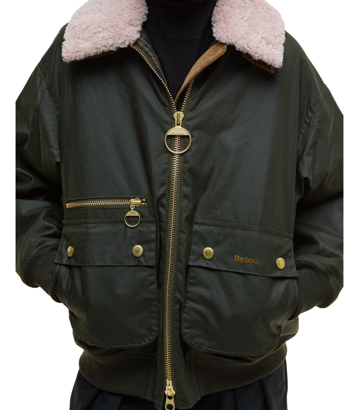 BARBOUR MAXINE WAX OLIVGRÜNE JACKE