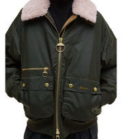 BARBOUR MAXINE WAX OLIVGRÜNE JACKE