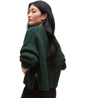 BARBOUR LILIAN GRÜNER RUNDHALSPULLOVER