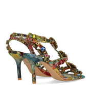 KURT GEIGER GLADIATOR MULTICOLOR HEELED SANDAL
