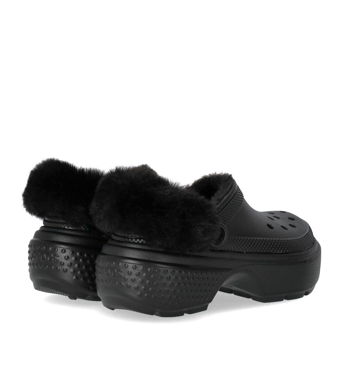 CLOG STOMP LINED NEGRO CROCS