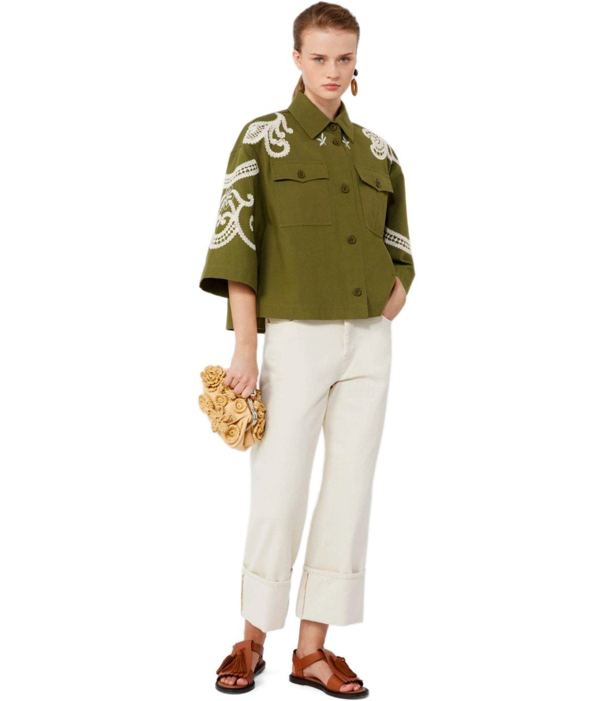 MAX MARA WEEKEND COMO GREEN SHIRT JACKET