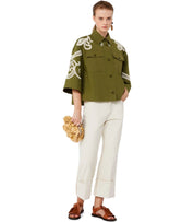 MAX MARA WEEKEND COMO GREEN SHIRT JACKET