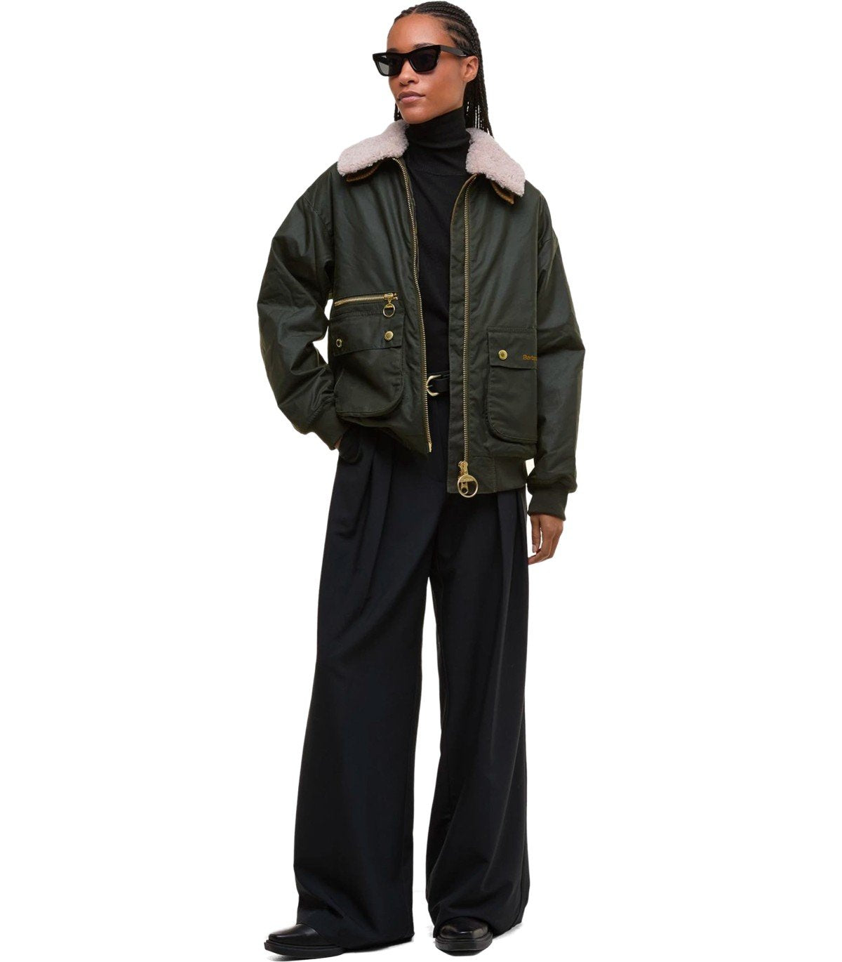 BARBOUR MAXINE WAX OLIVGRÜNE JACKE