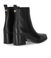 MICHAEL KORS LEX BLACK HEELED ANKLE BOOT