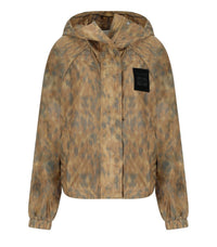 GANNI ANIMALDRÜCK NYLON JACKE - S/M